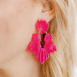 Michelle Statement Earrings - Cosmic Pink