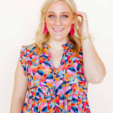 Michelle Statement Earrings - Cosmic Pink
