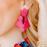 Michelle Statement Earrings - Cosmic Pink