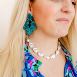 Michelle Statement Earrings - Mystic Lagoon