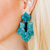 Michelle Statement Earrings - Mystic Lagoon