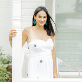Michelle Statement Earrings - Mystic Lagoon