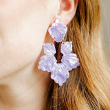 Michelle Statement Earrings - Pearlized Purple