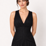 Noir Seraphine Drop-Waist Tulle Maxi Dress — detail view
