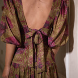 Open back and fabric bow detail of the Olive Roseraie top