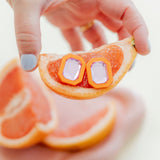 Olivia Statement Earrings Rectangle - Pink Grapefruit