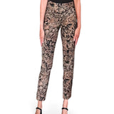 Krazy Larry P507 Brown Leaves Ankle Pull on Pant