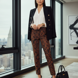 Krazy Larry P507 Pull on Pant - Brown Python