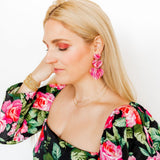 Penny Heart Statement Earrings - Love Struck Pink