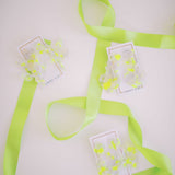 Penny Heart Statement Earrings - Neon Yellow Clouds