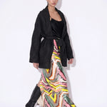 Prisme Ondulé Sequin Column Skirt in Multi — movement view