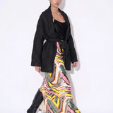 Prisme Ondulé Sequin Column Skirt in Multi — movement view