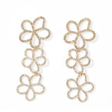 Reagan Flower Statement Earring - Clear