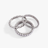 Ribbed Stacking Ring Set of 3