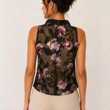 Rosalie Floral Fringe Top — back view