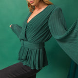 HELLO SWEETHEART PLEATED TOP