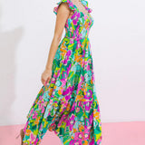LOVE HAZE WOVEN MIDI DRESS