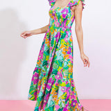 LOVE HAZE WOVEN MIDI DRESS