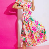 IT STARTS NOW WOVEN MIDI DRESS