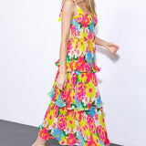 VISIONS FROM THE MEADOW WOVEN MIDI DRESS