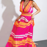 A QUICK TRIP WOVEN MAXI DRESS