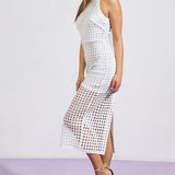 THANKFUL SOUL WOVEN MIDI DRESS