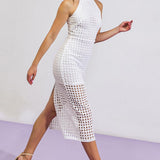 THANKFUL SOUL WOVEN MIDI DRESS