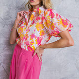EFFORTLESS OUTLOOK WOVEN TOP
