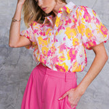 EFFORTLESS OUTLOOK WOVEN TOP