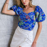 NO MATTER WHERE I GO WOVEN TOP