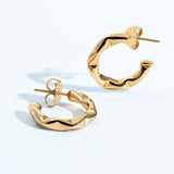 Sabrina Abstract Small Hoop Earrings
