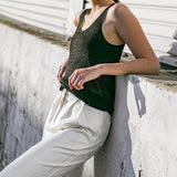BLISSFUL LOVE WOVEN TANK TOP