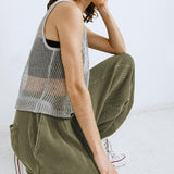 LOST IN THE WAVES WOVEN TANK TOP