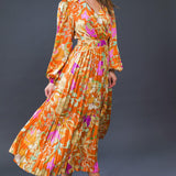 KEEP GETTING BETTER WOVEN MIDI DRESS