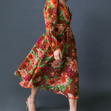 LET IT HAPPEN WOVEN ORGNZA MIDI DRESS