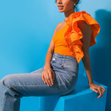 DREAMWORLD OFF THE SHOULDER WOVEN BODYSUIT