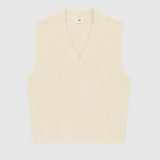 Solène V-Neck Sweater Vest — Ecru
