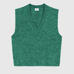 Solène V-Neck Sweater Vest — Emerald