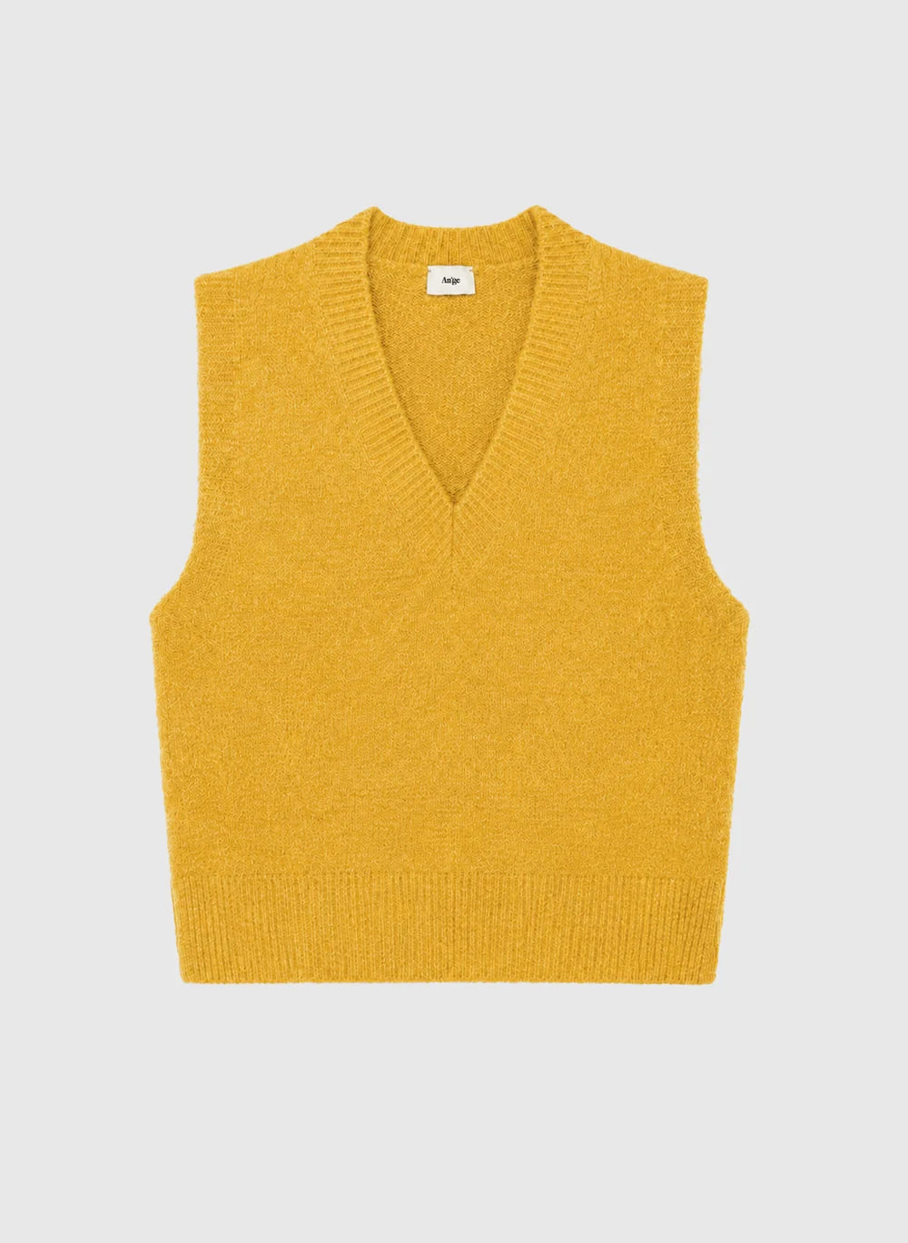 Solène V-Neck Sweater Vest — Ochre