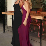Astee T506 Multi-Way Adjustable Neckline Fitted Stretch Formal Dress
