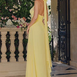 Amoris T715 Halter Neck Chiffon A-Line Gown