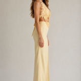 The Aurelia Draped Petal Halter Top