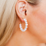 Tinsley Pearl Hoop Earrings