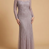 Lara High Neck Beaded Gown