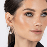 Waterproof Infinity Earrings with Pearl Hoop Earrings
