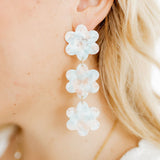Zoey Statement Earrings - Mint Shell