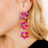 Zoey Statement Earrings - Pink Multi